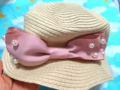 【新品・未使用】しまむら✖青木美沙子ちゃんコラボのピンクリボン編み帽子(^^)♡