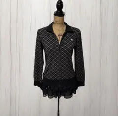 y2k 00s❤︎Burberry チェック フルジップアップ パーカー