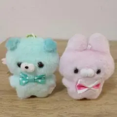 すくっとたっちさん　たれいぬ　うさぎ　2点セット　ブルー　ピンク
