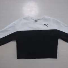 PUMA クロップドトレーナー ホワイト/ブラックのサムネイル