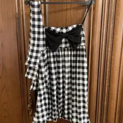 ギンガムチェック柄リボン付きキャミワンピース Mサイズ