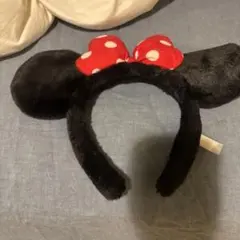 ミニーマウス カチューシャ 黒赤