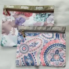 LeSportsac フラワーポーチ 2個セット