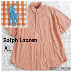 美品！ポロラルフローレン パッチワークシャツ XL ポニー 現行 タグQR