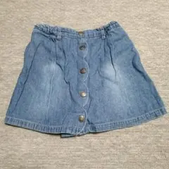 any FAM スカラップデニムキュロット130