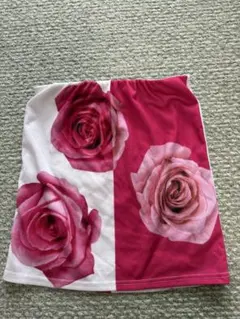 DaTuRa バラ柄タイトスカート ピンク 着画あり