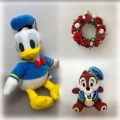 【新品未使用】ビッグドナルドダック チップ ぬいぐるみプレゼント付き