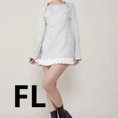 DarichプリーツドッキングツイードミニワンピースFL