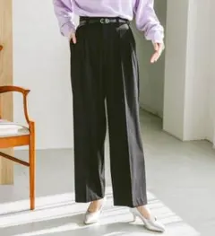 限定値下げ　黒 ワイドパンツ Mサイズ ウツクシルエット