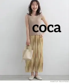 未使用 coca ランダムラインプリーツスカート