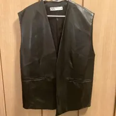 【美品】ZARA ブラック ベスト Mサイズ