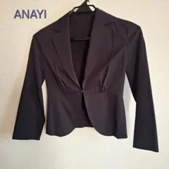値下‼アナイ　ANAYI　ネイビー テーラードジャケットのサムネイル