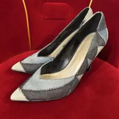 お得　レア　DIESEL デニムハイヒール　パンプスのサムネイル