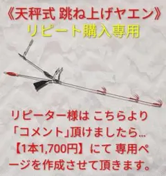 【 天秤式 跳ね上げヤエン 】 リピーター様専用ページです＾＾