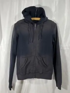 Johnbull ダークグレー ピグメント加工フルジップパーカー