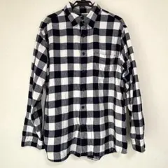 ユニクロ フランネルシャツ チェック オフホワイト XL