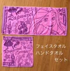 ディズニー プリンセス フェイスタオル ハンドタオル セット 同柄 保育園幼稚園