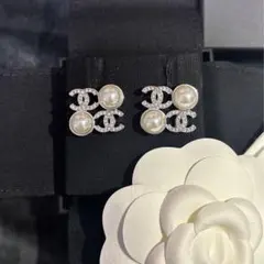 シャネル 25SS ココマーク パール ピアス 超美品