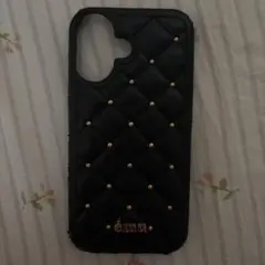 emu ブラックキルティングiPhoneケース スマホケース 黒 スナ系のサムネイル