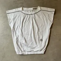 高級 leilian レリアン ノースリーブ シャツ ホワイト