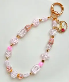 【No.203】ハンドメイド　ビーズストラップ