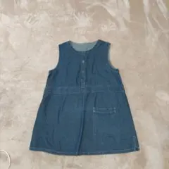 #デニム #ノースリーブドレス 　#ダークブルー　　#ベスト