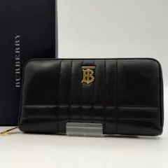 BURBERRY バーバリー 三つ折り財布 TBロゴ ブラック レザー - メルカリ
