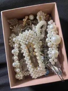 パールヘアアクセサリー　イヤリング　セット　まとめ売り