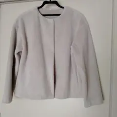 UNIQLO スムースヤーンフリースノーカラージャケット Lサイズ