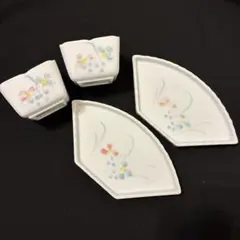 有田焼　清秀　扇皿2個　小鉢2個　計4個