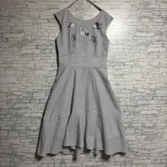 JILLSTUART ストライプ柄ノースリーブワンピース　レディース　S 美品