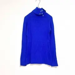 ニット　長袖　ブルー　ハイネックSHINE BY Jet Lag Drive