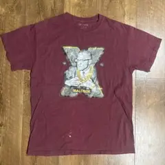 00s GILDAN マルコムX グラフィックプリント赤ムービー赤Tシャツ M