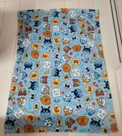 アンパンマン ブランケット 毛布 水色 約85×115cm　BANDAI