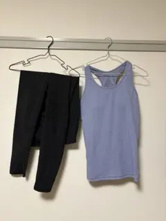 ヨガウェアセット（タンクトップ・レギンス・ラグ）LAVA