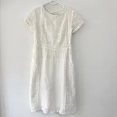 130cm GAP KIDS 半袖レースロングワンピース　女の子　ナチュラル系