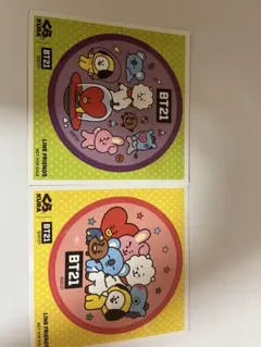 BT21 ステッカー 2枚セット
