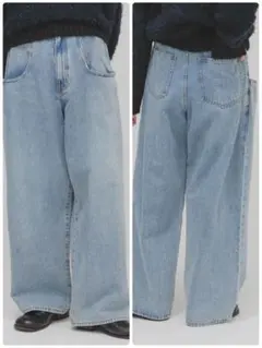 KBF BIGポケットデザインデニム ライトブルー