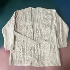 GLOBAL WORK ケーブルニットカーディガン L