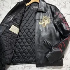 世界50着限定✨アヴィレックス レザージャケット　XLsize ブラック 羊革