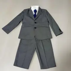 グレー フォーマルスーツ 120cm ネクタイ付き