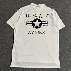 【AVIREX】アヴィレックス XL ポロシャツ 半袖 ホワイトのサムネイル