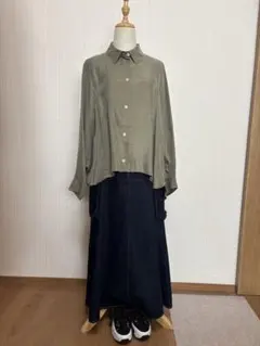 クールカレアン フエミシテ Femicide キュプラブラウス オリーブグリーン