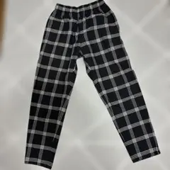 GUチェック柄ロングパンツ150センチ
