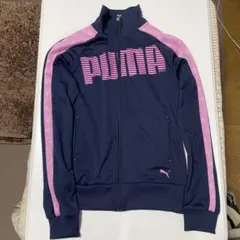 PUMA フルジップジャケット 上ネイビー/ピンク レディース【Ｏ】美品