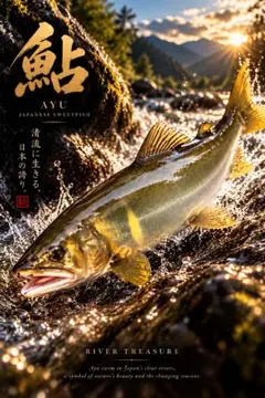 ヤマメ 山女魚 渓流釣り 限定！コレクター必見の額入りポスター - メルカリ
