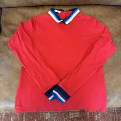 ラコステLACOSTE 長袖ポロシャツ 36 レッド