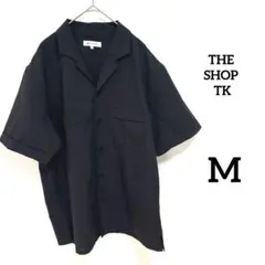 ✨THE SHOP TK シャツ 半袖 ブラック M シアー 透け感　メンズのサムネイル