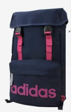 adidas カレッジネイビー ピンク リュック かぶせ型 20L