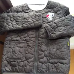 お値下げ　スヌーピー キルティングアウター ダークブラウン